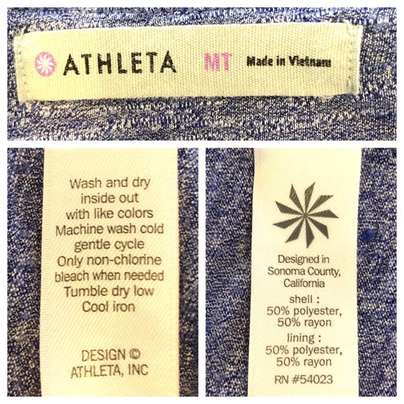 Athleta Wrap It Up Heather Blue Knit Dress - Picture 8 of 8